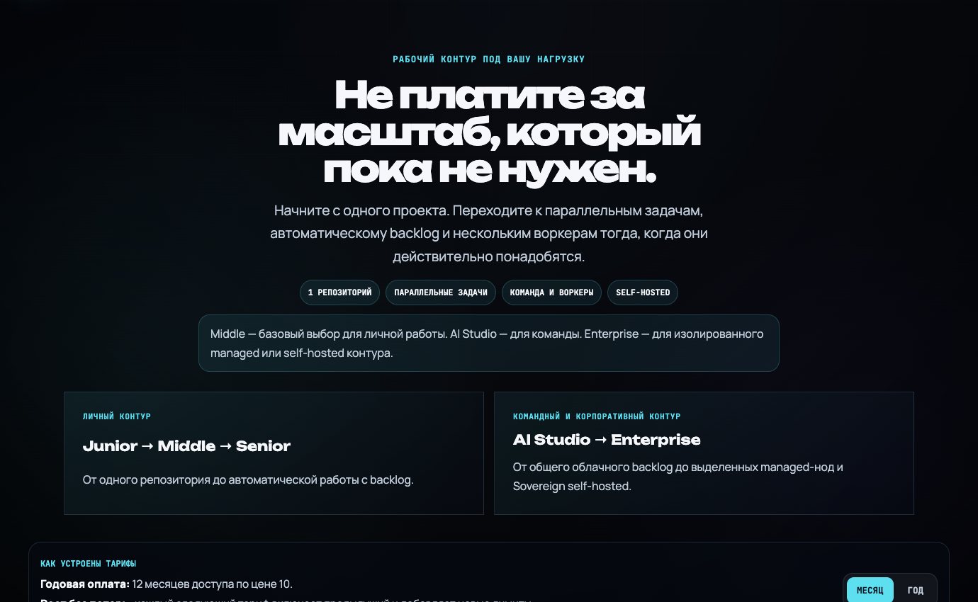 Тарифы Dev Wraith с условиями подключения и лимитами